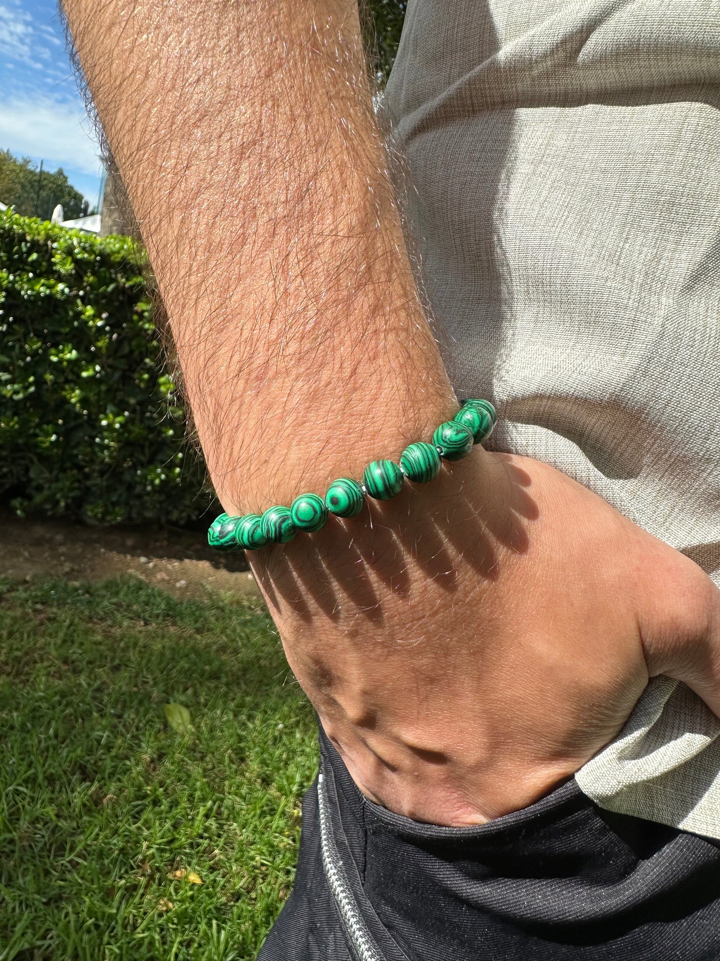 Malachite Beaded Bracelet