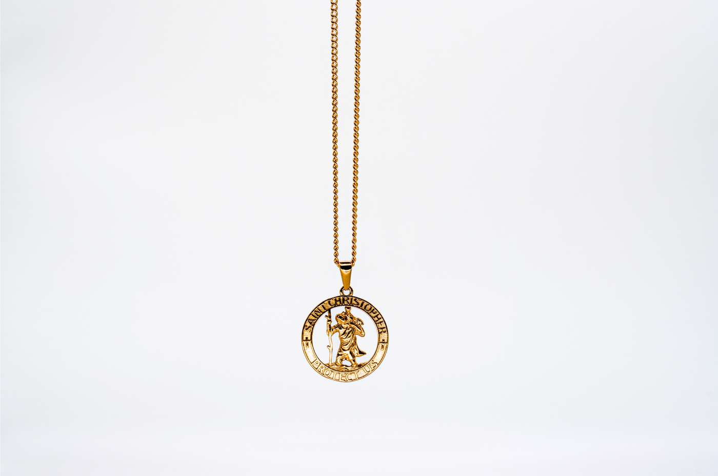 St Christopher Pendant - 18 inch