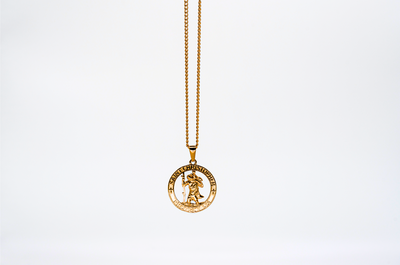 St Christopher Pendant - 18 inch