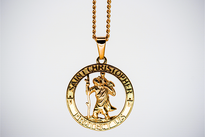 St Christopher Pendant - 18 inch