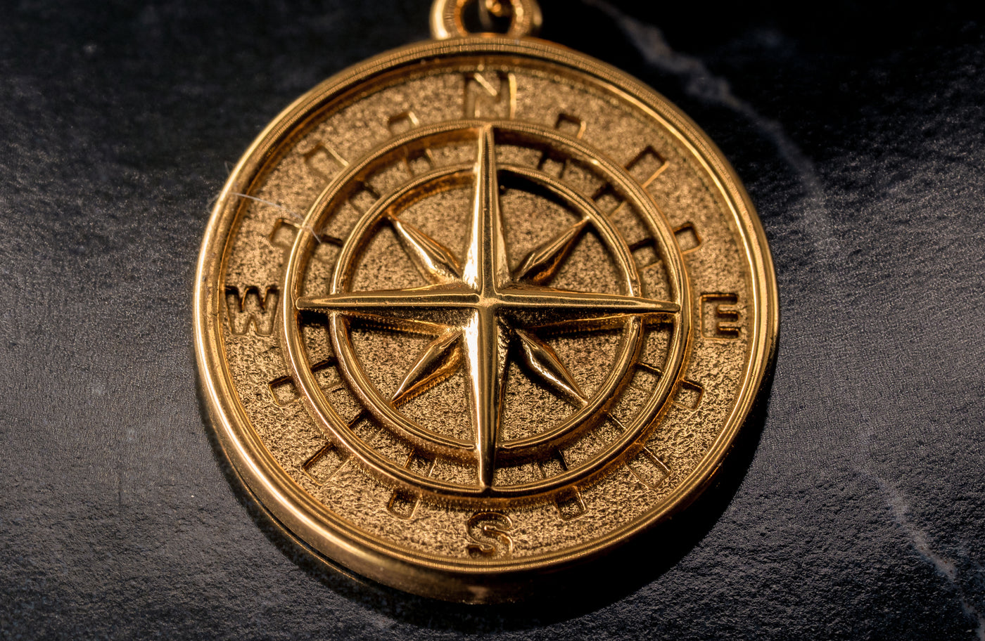 Compass Pendant - Gold - 18 inch