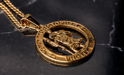 St Christopher Pendant - 18 inch